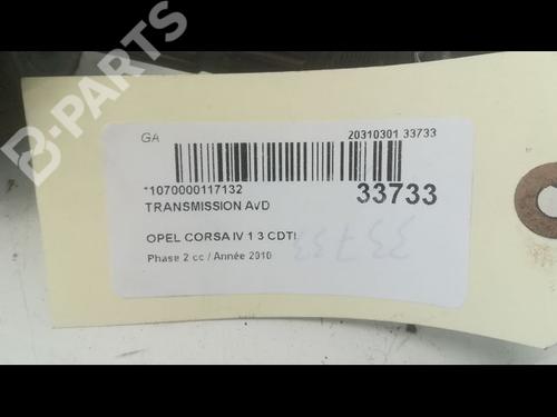 Right front driveshaft OPEL CORSA D (S07) 1.3 CDTI (L08, L68) | BP9598189M39 