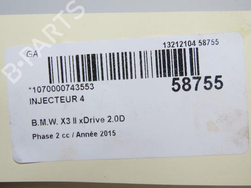 Injector BMW X3 (F25) xDrive 20 d | BP33836387M100 - Image 4