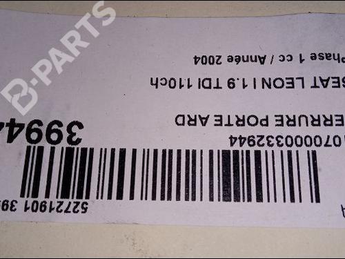 Højre bagtil lås SEAT LEON (1M1) 1.9 TDI | BP9619317C99 