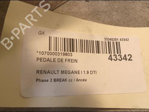 bremsepedal RENAULT MEGANE I Grandtour (KA0/1_) 1.9 dTi (KA0N) (98 hp) 23173688