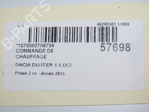 Climate control DACIA DUSTER (HS_) 1.5 dCi | BP32511443I5