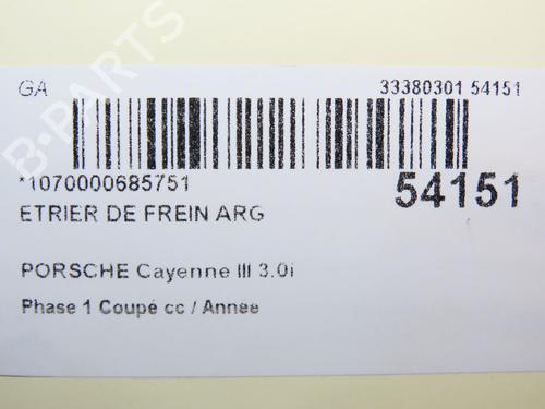 Used Left rear brake caliper PORSCHE CAYENNE (9YA) 3.0 E-Hybrid AWD (9YAAE1) (462 hp) 30767440