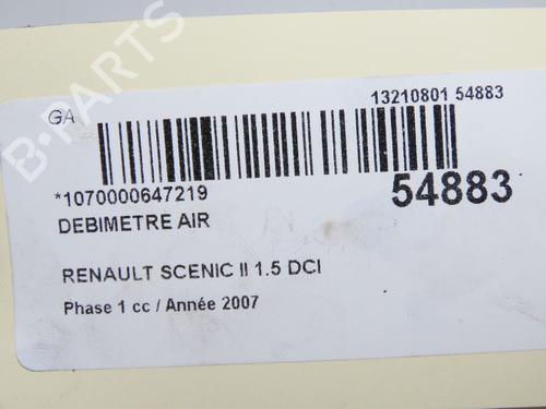 Used Mass air flow sensor Mass air flow sensor RENAULT SCÉNIC II (JM0/1_) 1.5 dCi (JM1E, JM16) (106 hp) 33188142 33188142