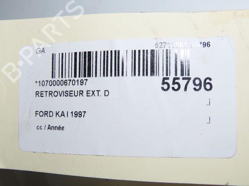 Rétroviseur droit FORD KA (RB_) 1.3 i (60 hp) 31796653