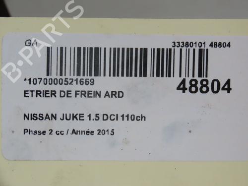 Used Right rear brake caliper NISSAN JUKE (F15) 1.5 dCi (110 hp) 17488249