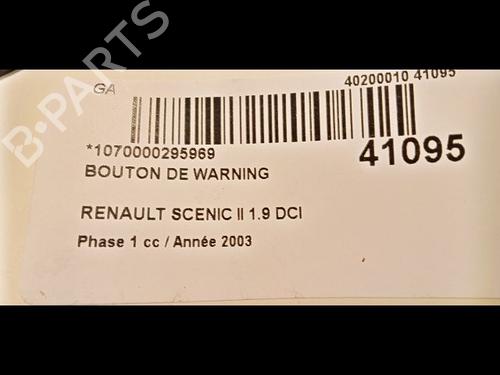 Used Warning switch RENAULT SCÉNIC II (JM0/1_) 1.9 dCi (JM0G, JM12, JM1G, JM2C) (120 hp) 9616085
