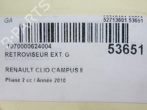 Left mirror RENAULT CLIO II (BB_, CB_) 1.2 (BB0A, BB0F, BB10, BB1K, BB28, BB2D, BB2H, CB0A,... | BP28968761C26