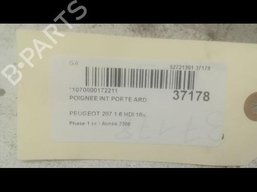 Used Rear right interior door handle PEUGEOT 207 (WA_, WC_) 1.6 HDi (90 hp) 9602056