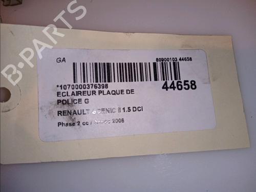 Nummerpladelys RENAULT SCÉNIC II (JM0/1_) 1.5 dCi (JM1E, JM16) (106 hp) 14880843