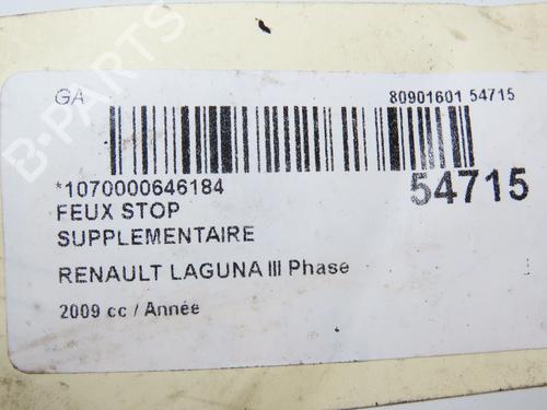 Used Third brake light RENAULT LAGUNA Coupe (DT0/1) 2.0 dCi GT (DT11, DT1E, DT1N) (178 hp) 29469794