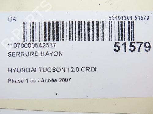 Used Tailgate lock HYUNDAI TUCSON (JM) 2.0 CRDi All-wheel Drive (140 hp) 28832218