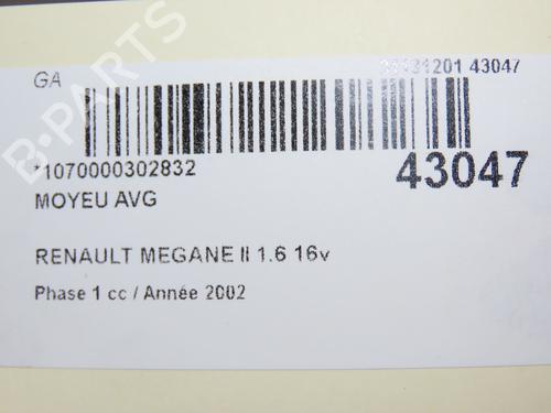 Used Right front steering knuckle RENAULT MEGANE II (BM0/1_, CM0/1_) 1.6 16V (BM0C, CM0C) (113 hp) 23173387