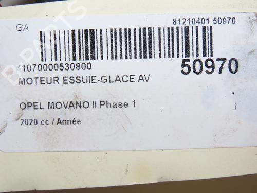 Used Front wiper motor OPEL MOVANO B Van (X62) 2.3 CDTI RWD (FV) (163 hp) 23144956