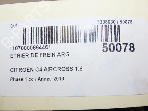 Bremssattel links hinten für CITROËN C4 AIRCROSS 1.6 HDi 115 (114 hp) 29318764