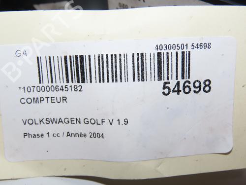 Used Instrument cluster VW GOLF V (1K1) 1.9 TDI (105 hp) 29469751