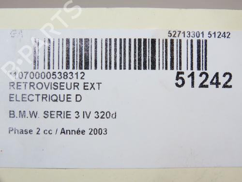 Right mirror BMW 3 (E46) 320 d | BP22535527C27 