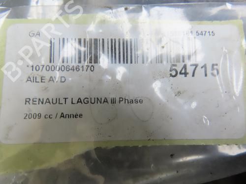 Right front fenders RENAULT LAGUNA Coupe (DT0/1) 2.0 dCi GT (DT11, DT1E, DT1N) | BP31120617C42