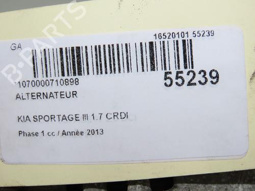 Used Alternator KIA SPORTAGE III (SL) 1.7 CRDi (116 hp) 32076087