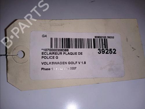 Used Licence plate light VW GOLF V (1K1) 1.9 TDI (90 hp) 14880726