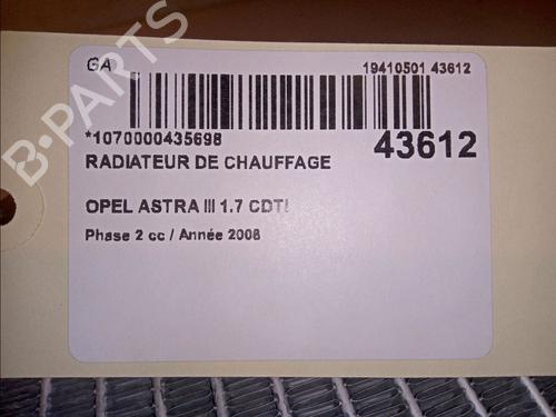 Varmeapparat OPEL ASTRA H GTC (A04) 1.7 CDTi (L08) | BP12538283M63 