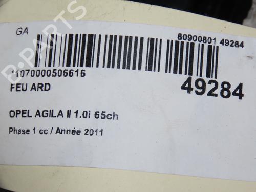 Right taillight OPEL AGILA (B) (H08) 1.0 (F68) | BP17868706C35 