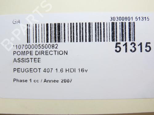 Steering pump PEUGEOT 407 (6D_) 1.6 HDi 110 (6D9HZC, 6D9HYC) | BP26383555M99 