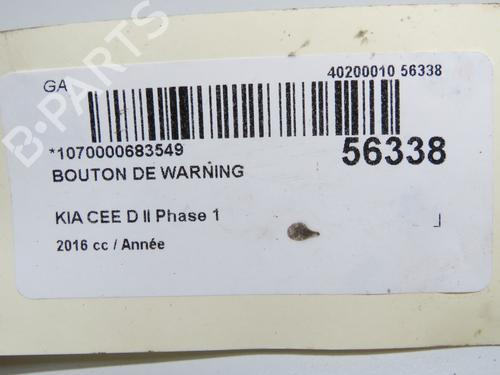 Warning switch KIA CEE'D (JD) 1.0 T-GDI | BP32457504I22 - Image 3