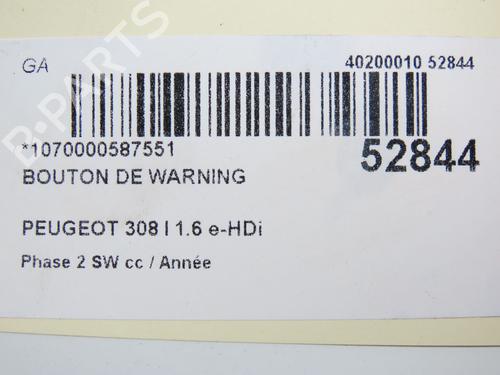 Warning switch PEUGEOT 308 SW I (4E_, 4H_) 1.6 HDi | BP28830213I22 
