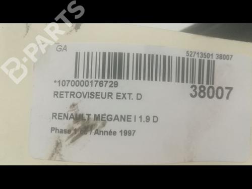 Right mirror RENAULT MEGANE I (BA0/1_) 1.9 TDI | BP9602363C27 