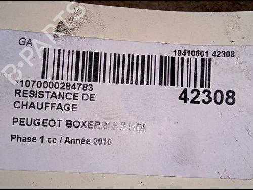 Used Heater resistor PEUGEOT BOXER Van 2.2 HDi 100 (101 hp) 11677401