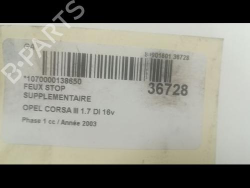 Used Third brake light Third brake light OPEL CORSA C (X01) 1.7 DI (F08, F68) (65 hp) 9602773 9602773