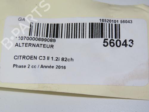 Used Alternator CITROËN C3 II (SC_) 1.2 VTi 82 (82 hp) 31242442