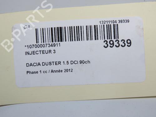 Injector DACIA DUSTER (HS_) 1.5 dCi (HSAJ) | BP33477506M100 - Image 2