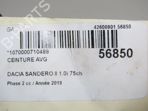 Front left seatbelt DACIA SANDERO II 1.0 SCe 75 (B8JC, B8JD, B8NC) | BP32377374I26 - Image 3