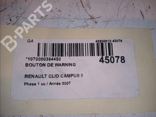 Warning switch RENAULT CLIO II (BB_, CB_) 1.2 (BB0A, BB0F, BB10, BB1K, BB28, BB2D, BB2H, CB0A,... | BP11100812I22 