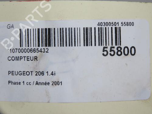 Used Instrument cluster PEUGEOT 206 Hatchback (2A/C) 1.4 i (75 hp) 32100462