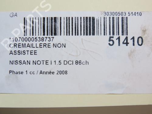 Used Steering rack NISSAN NOTE (E11, NE11) 1.5 dCi (86 hp) 29469714