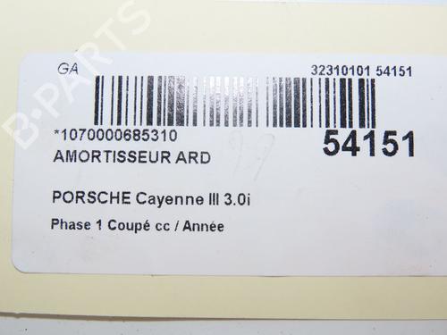 Used Right rear shock absorber PORSCHE CAYENNE (9YA) 3.0 E-Hybrid AWD (9YAAE1) (462 hp) 30691867