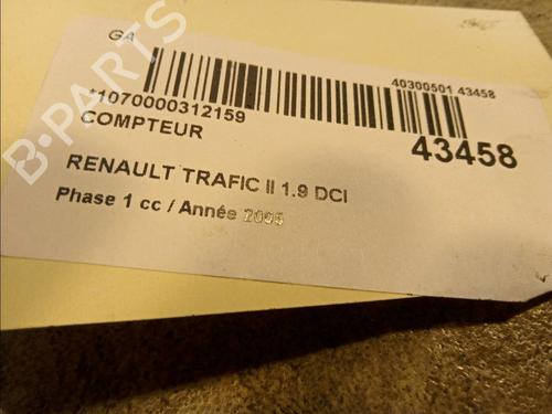Used Instrument cluster RENAULT TRAFIC II Van (FL) 1.9 dCi 100 (FL0C, FL0K, FL0B) (101 hp) 9821708