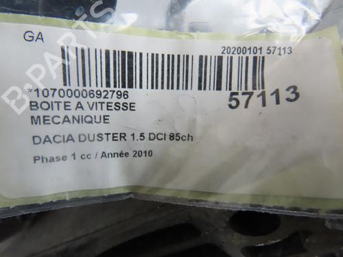 Gearbox DACIA DUSTER (HS_) 1.5 dCi | BP32129615M3 