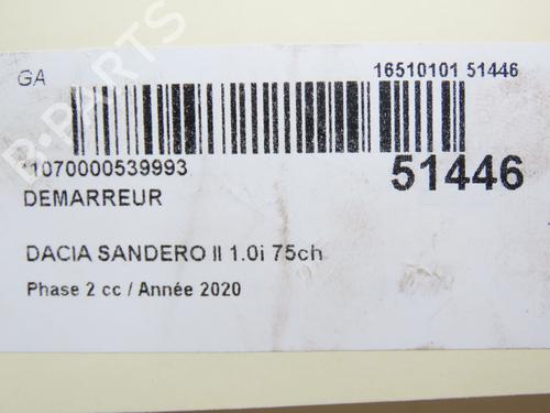 Starter DACIA SANDERO II 1.0 SCe 75 (B8JC, B8JD, B8NC) | BP20340042M8 
