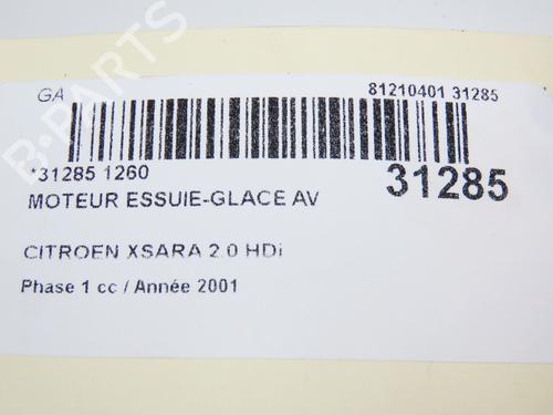 Used Front wiper motor CITROËN XSARA PICASSO (N68) 2.0 HDi (90 hp) 28802362