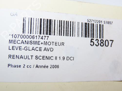 Front right window mechanism RENAULT SCÉNIC II (JM0/1_) 1.9 D | BP29170483C23 