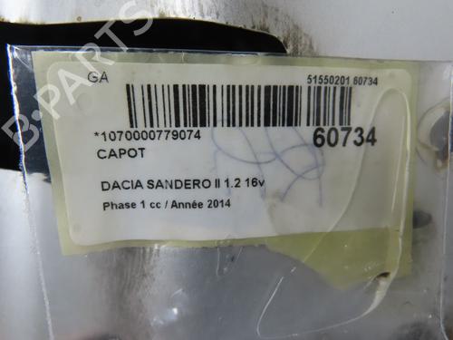 Motorhjelm DACIA SANDERO II 1.2 LPG | BP39039355C1 - Image 6