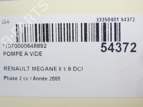 Vacuum pump RENAULT MEGANE II (BM0/1_, CM0/1_) 1.9 dCi | BP29294172M80