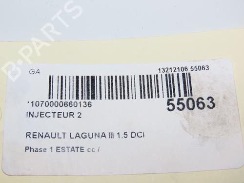 Used Injector RENAULT LAGUNA III Grandtour (KT0/1) 1.5 dCi (KT0A, KT0R, KT02) (110 hp) 29215986
