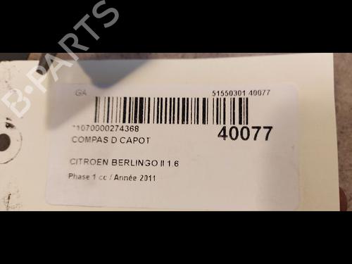 Used Hinge/Door check strap CITROËN BERLINGO MULTISPACE (B9) 1.6 HDi 90 (92 hp) 14878929