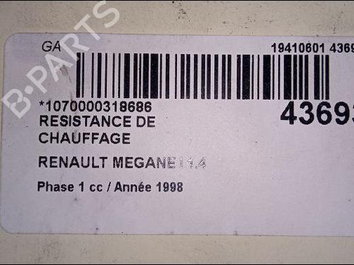 Used Heater resistor RENAULT MEGANE I (BA0/1_) 1.4 e (BA0E, BA0V) (75 hp) 23172419