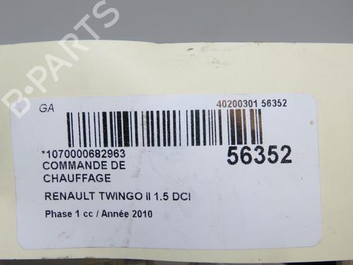 Used Climate control Climate control RENAULT TWINGO II (CN0_) 1.5 dCi (CN0E) (64 hp) 33059375 33059375