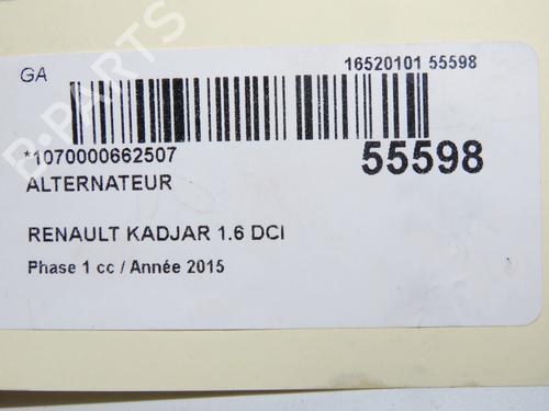 Alternator RENAULT KADJAR (HA_, HL_) 1.6 dCi 130 (HLA4) | BP33032109M7  - Image 5